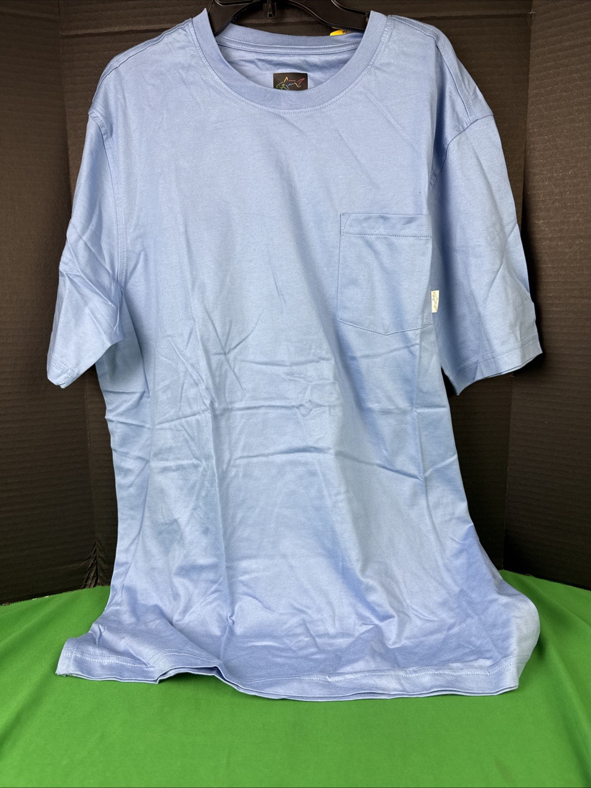 Greg Norman Pocket Tee Size M Light Blue