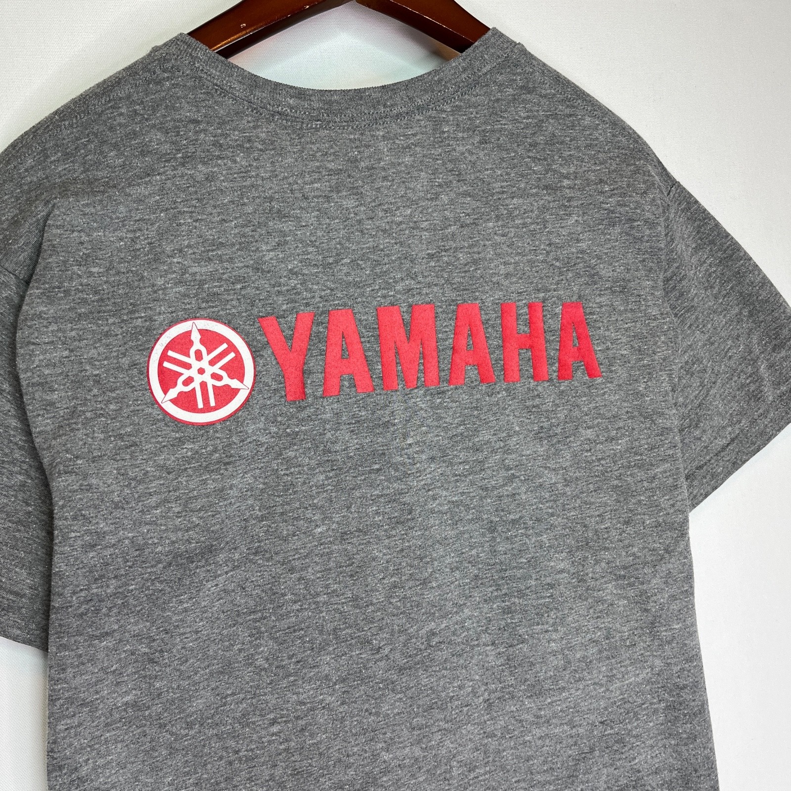Yamaha Men’s Gray Logo T-Shirt Heather Tee 19in Chest Sport Outdoor