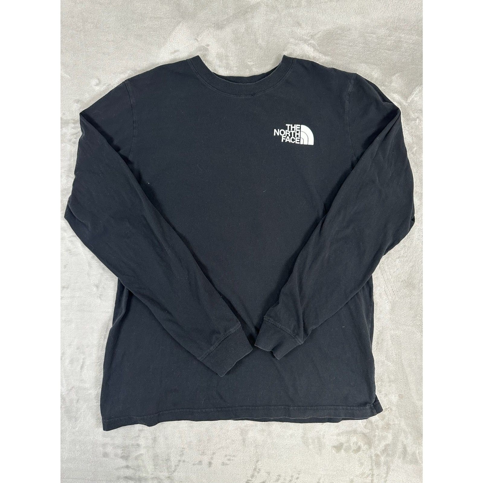 The North Face Black T-shirt Double-sided Long Sleeve Size M