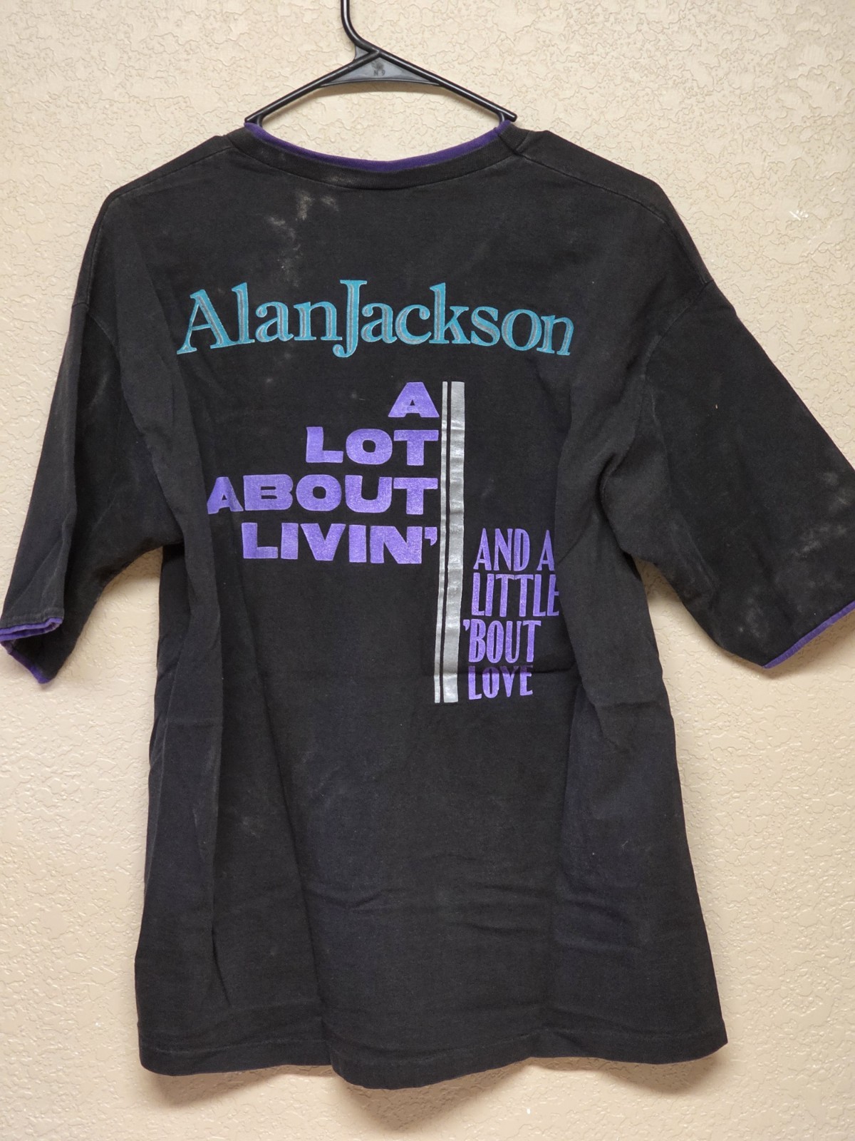 Vintage Alan Jackson On Tour Shirt 1992 “A Lot About Livin” Adult Large See Pics