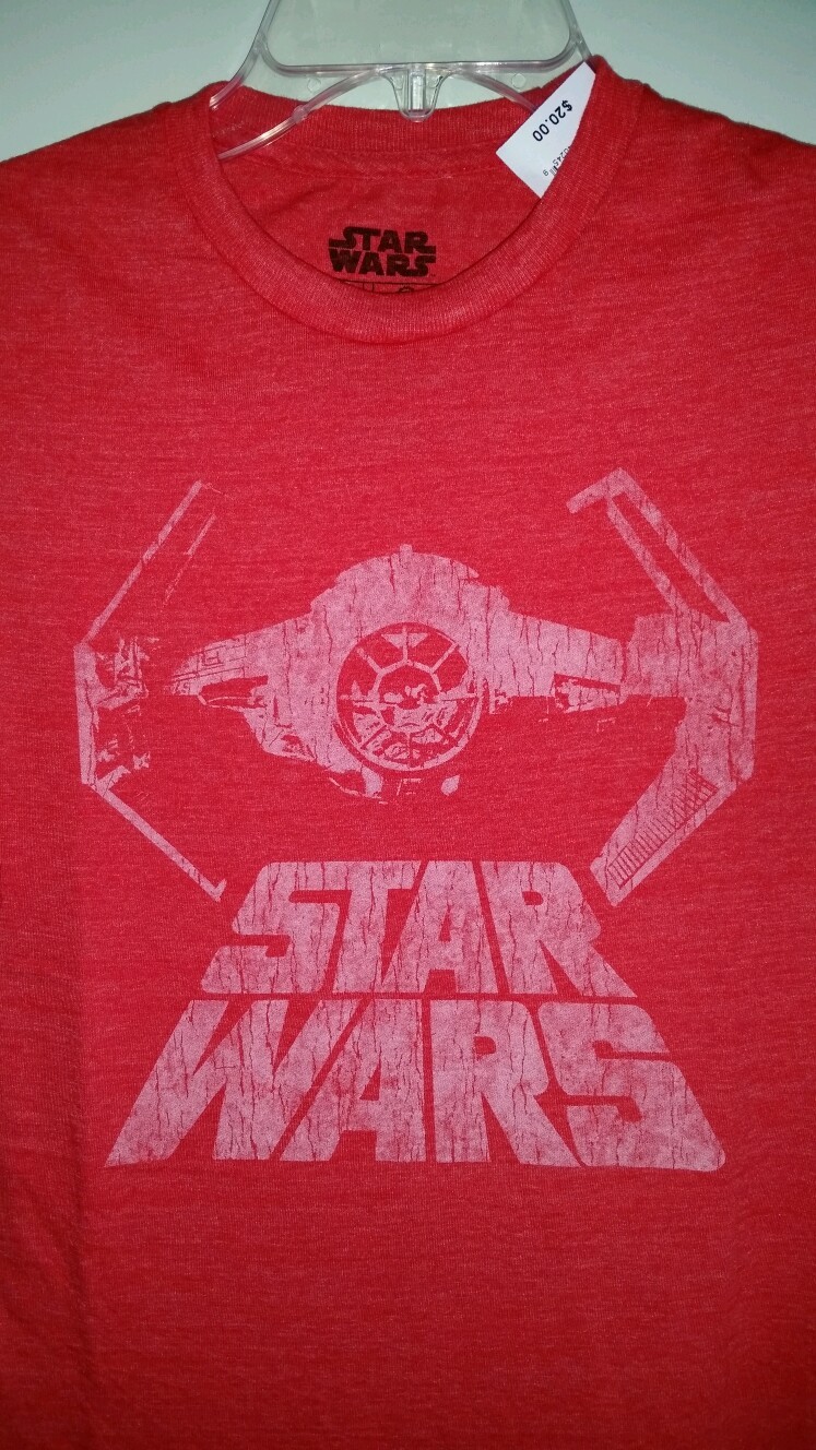 NWT Star Wars Men’s ADULT Tee Shirt S M L XL XXL 2XL Licensed RED T Shirt 214415