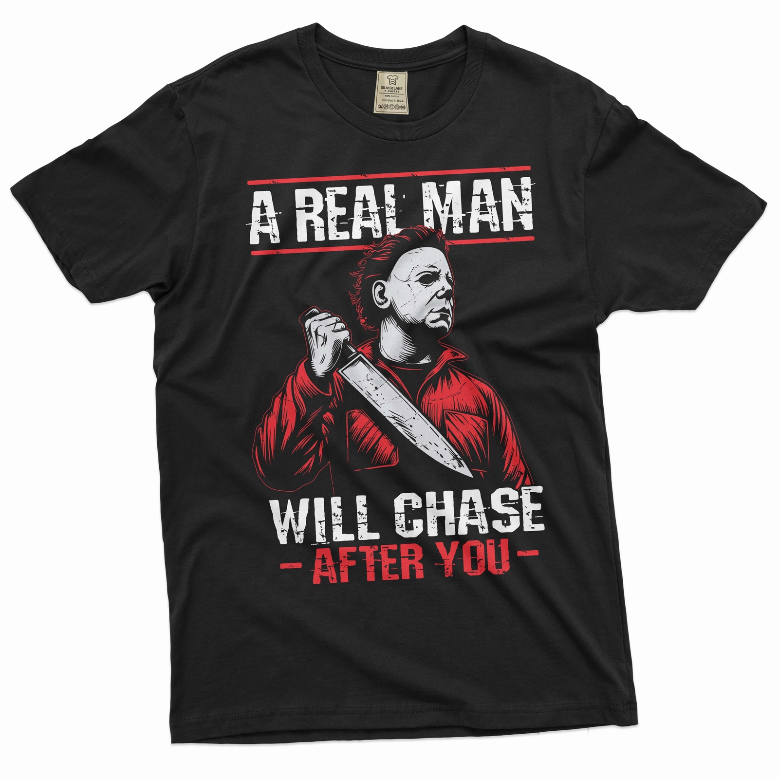 Men’s Scary Halloween Shirt Horror Movie Tee Serial Killer T-Shirt For Him Men