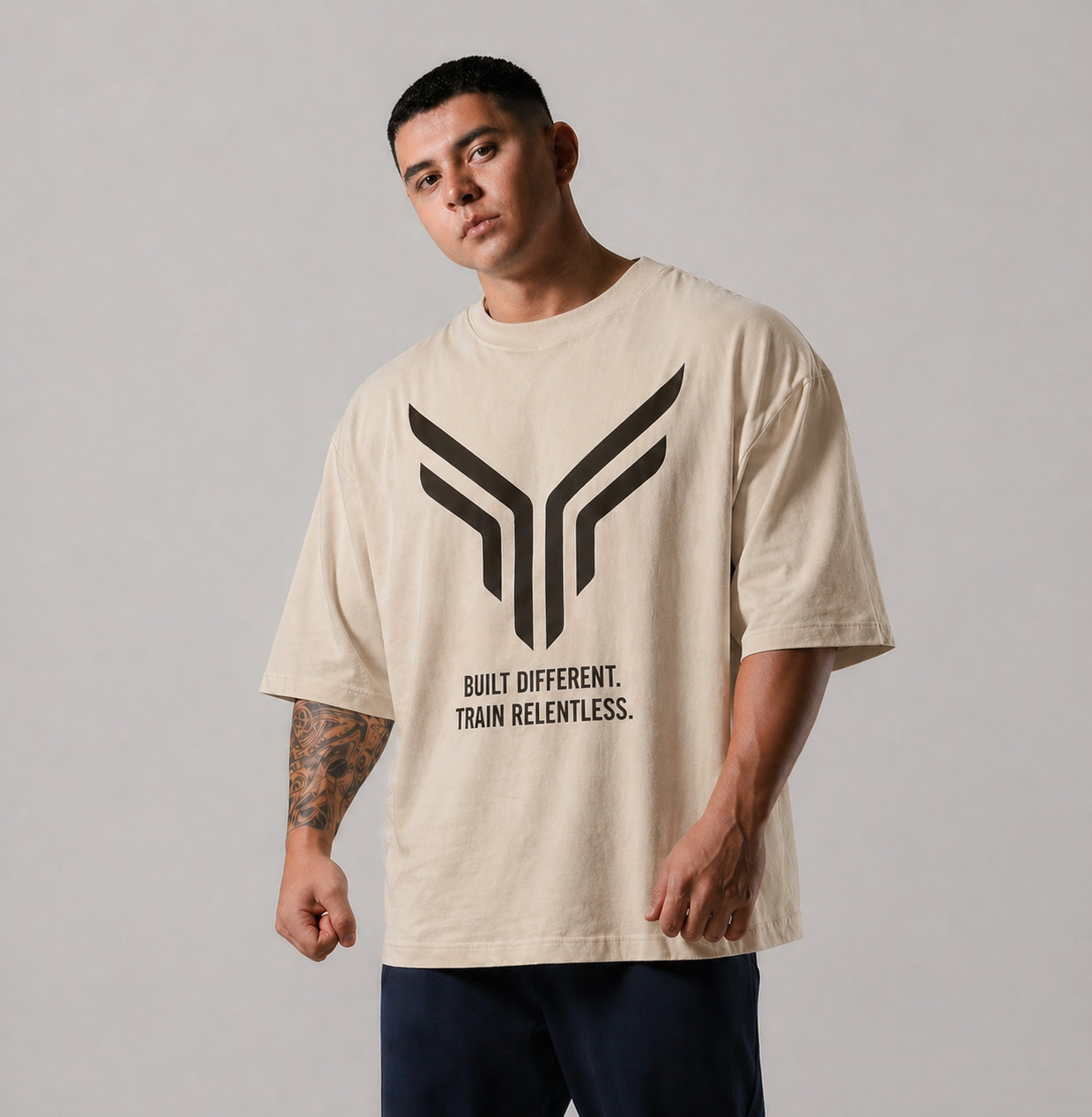 Men Running Sports Cotton T-shirt Gym Fitness Bodybuilding Loose Printed Shirt