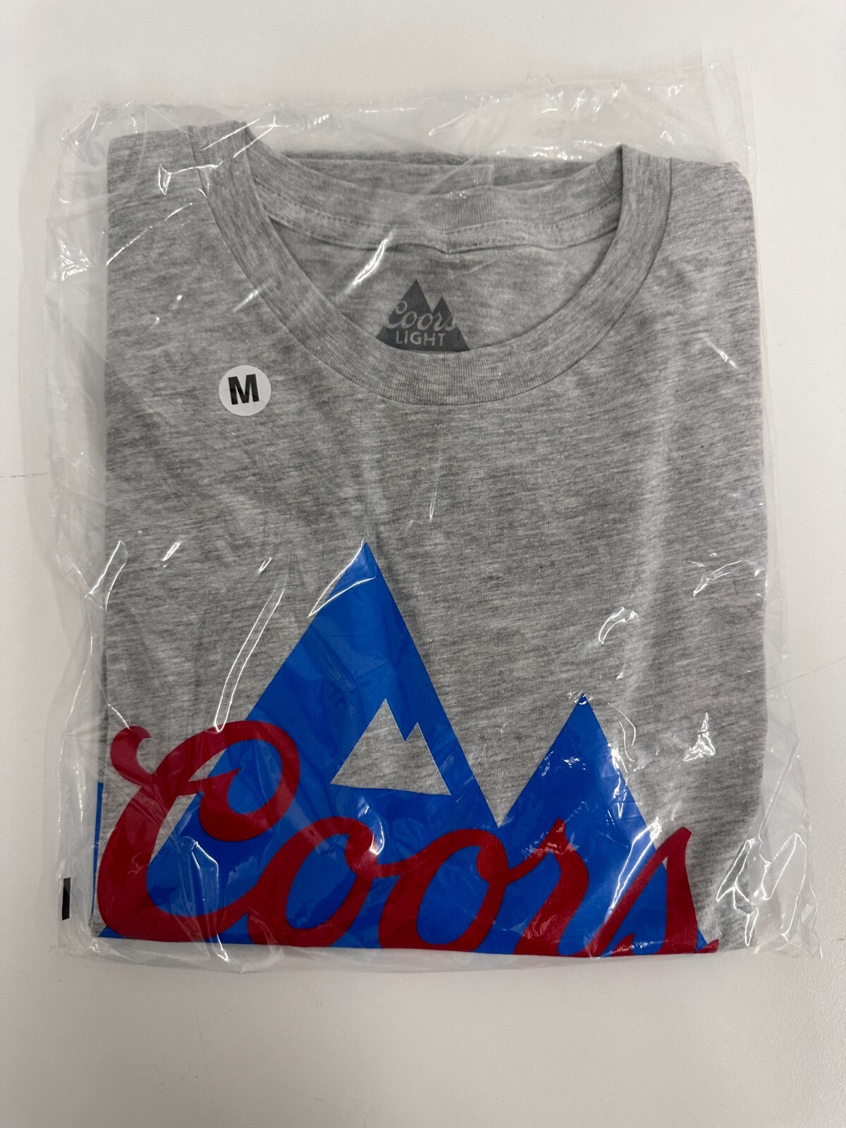 COORS LIGHT COLD AS THE ROCKIES T SHIRT OFFICIAL ITEM GRAY