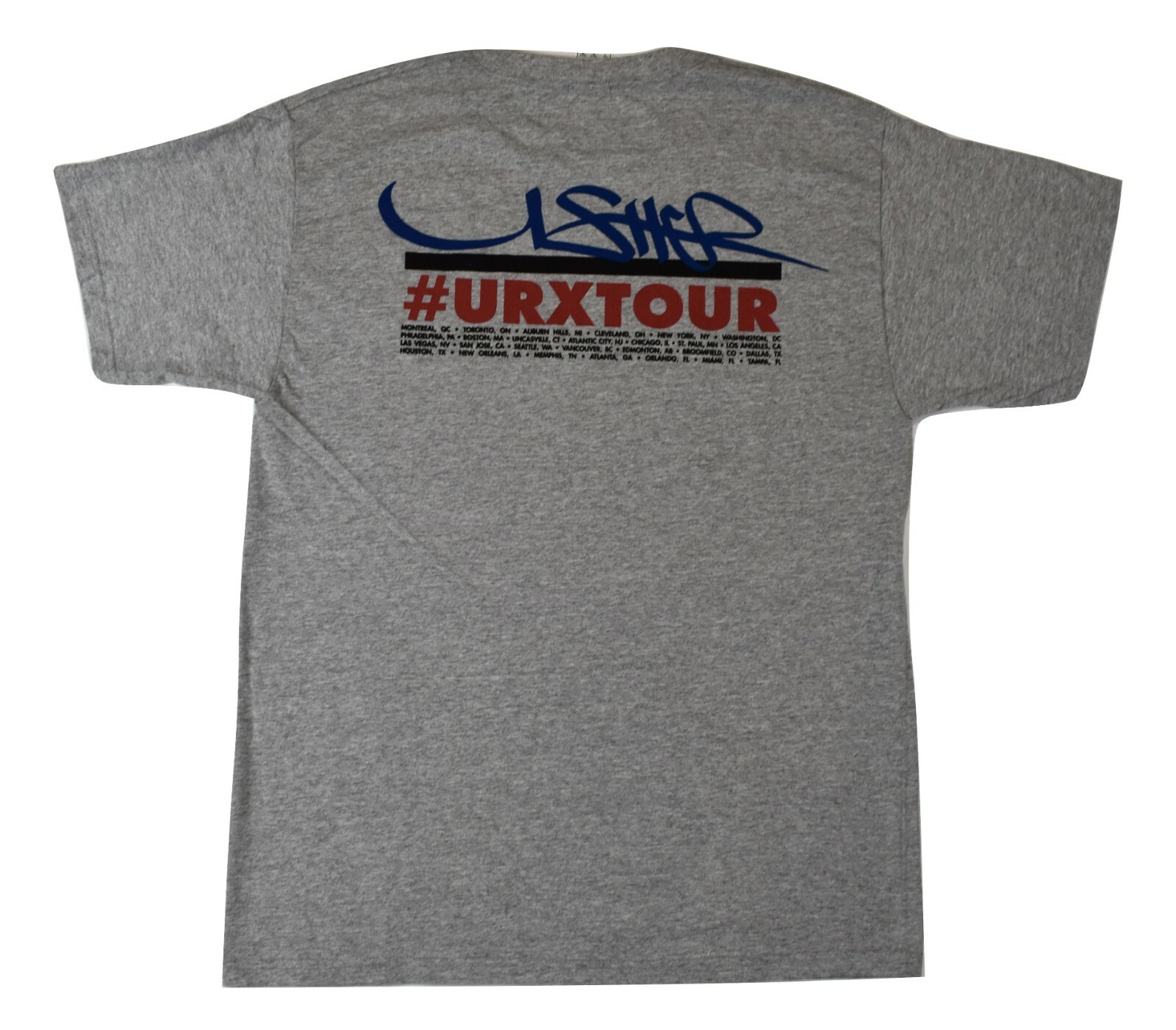 Usher Mens #URXTOUR She Likes it My Way Gray Tour Shirt New S, M, L