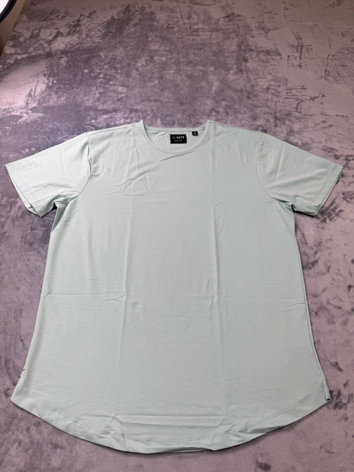 Cuts Clothing Short Sleeve Crew Curve-Hem T-Shirt Mens XXL Pacific-Mist Pyca Pro