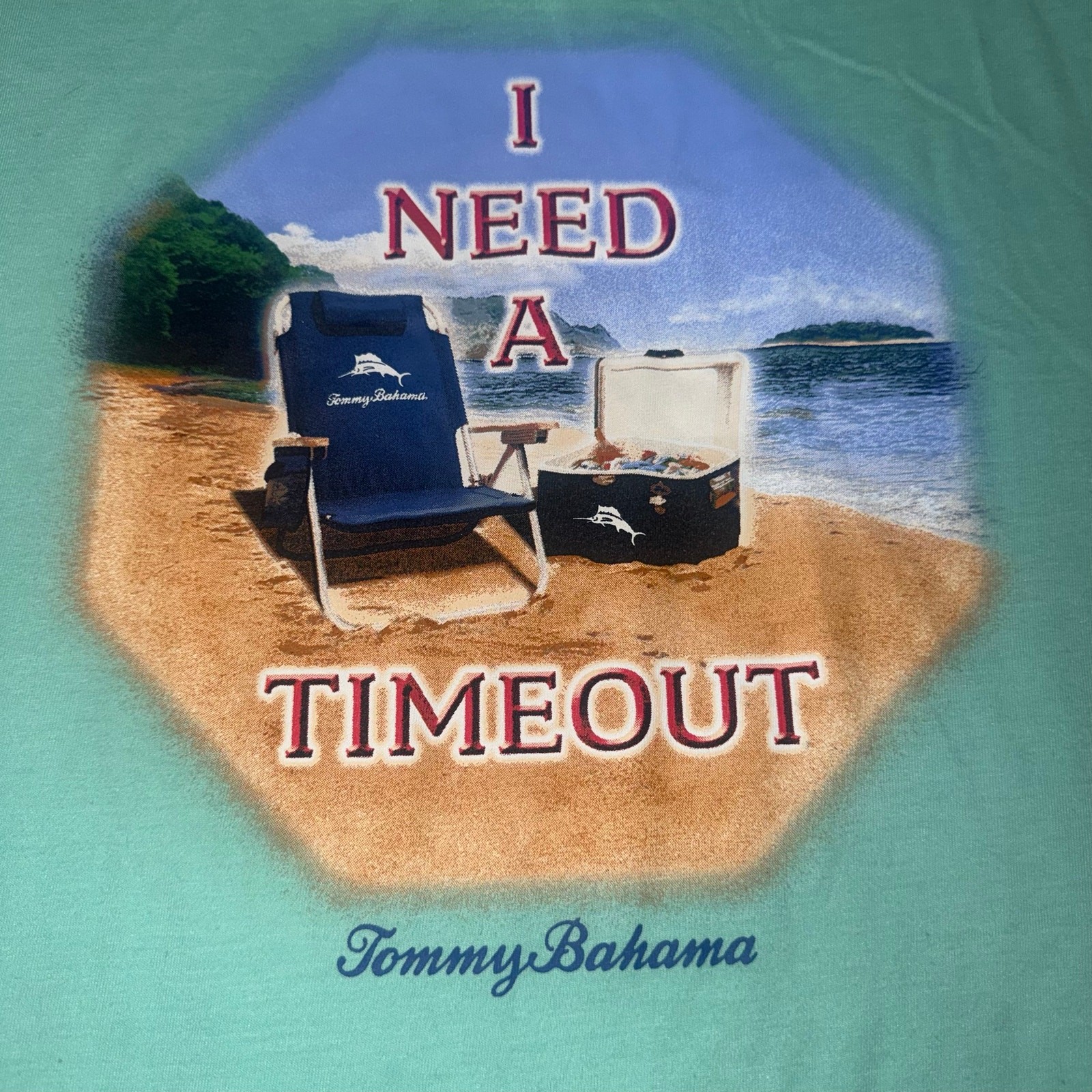 Tommy Bahama “I Need A Timeout” Beach Graphic T-Shirt Men’s Large