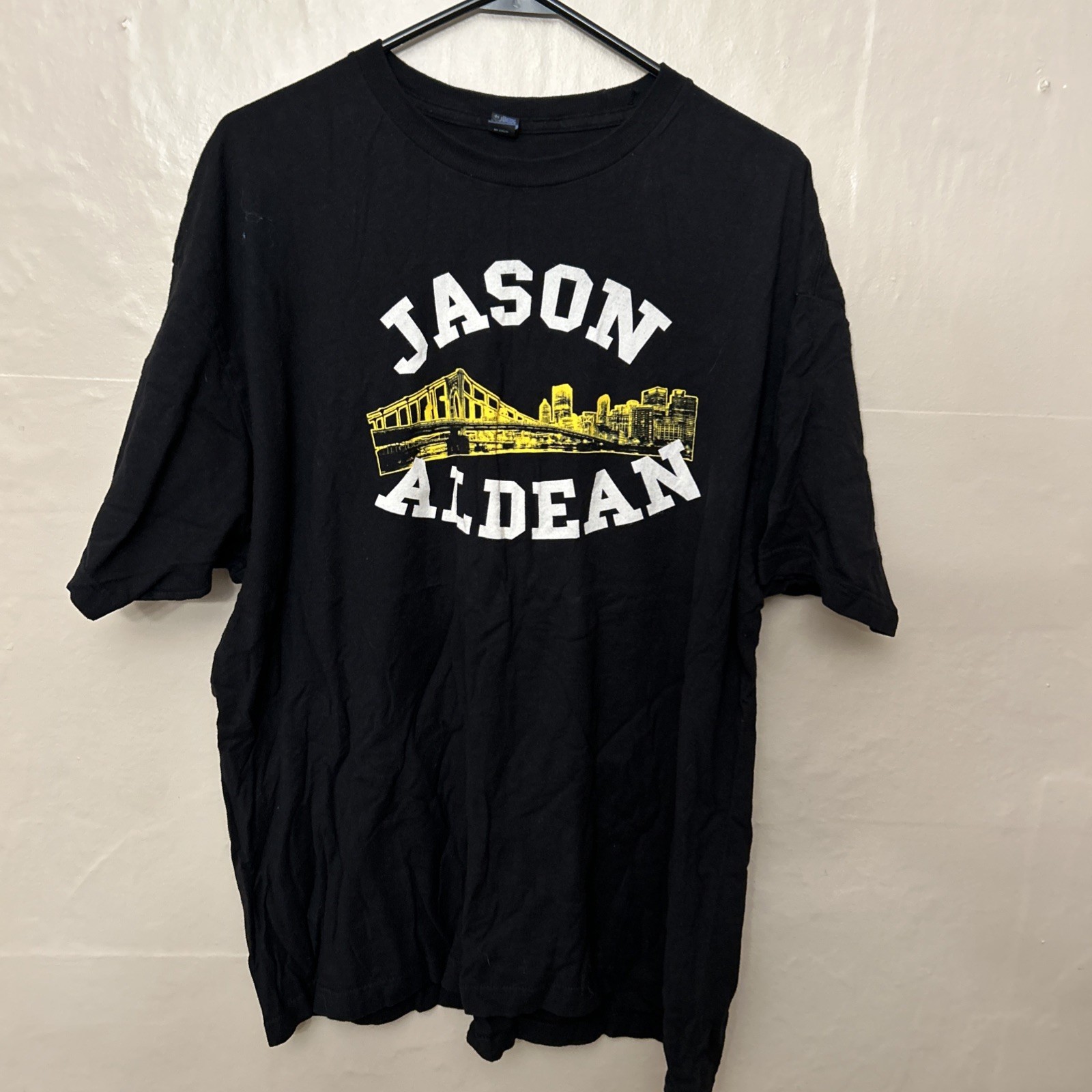 Mens Tultex XXL Black Jason Aldean Concert T Shirt Top 2014 PNC Park