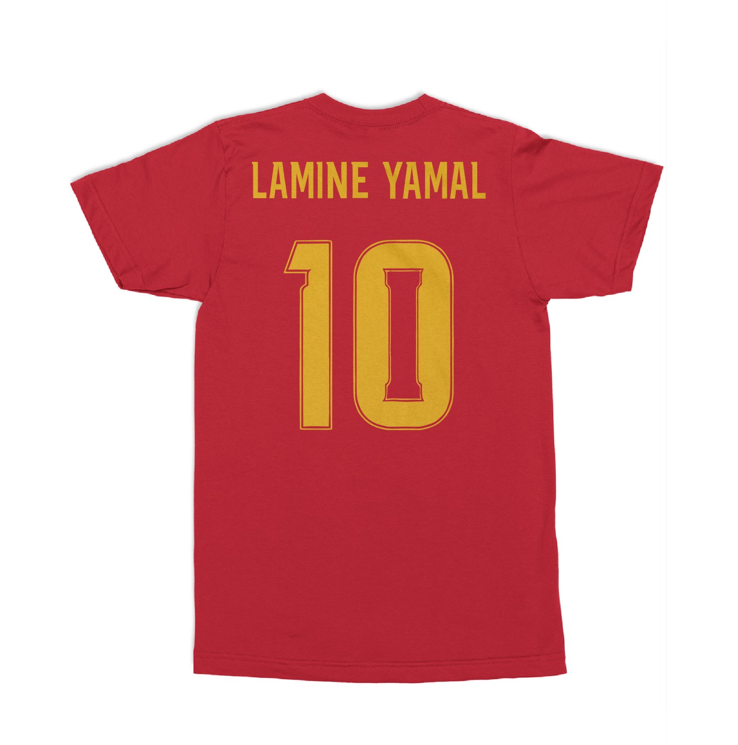 Spain Yamal 10 Soccer Inspired Jersey Style 2-Side Unisex T-Shirt