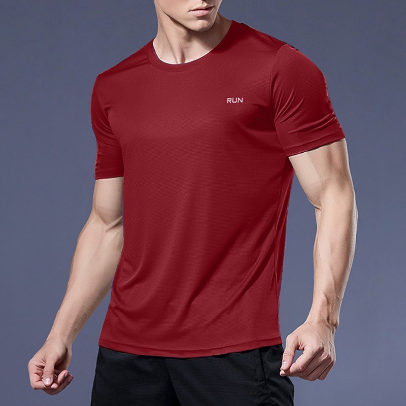 Mens Quick Dry Gym T Shirt Running Sports Lightweight Breathable Top