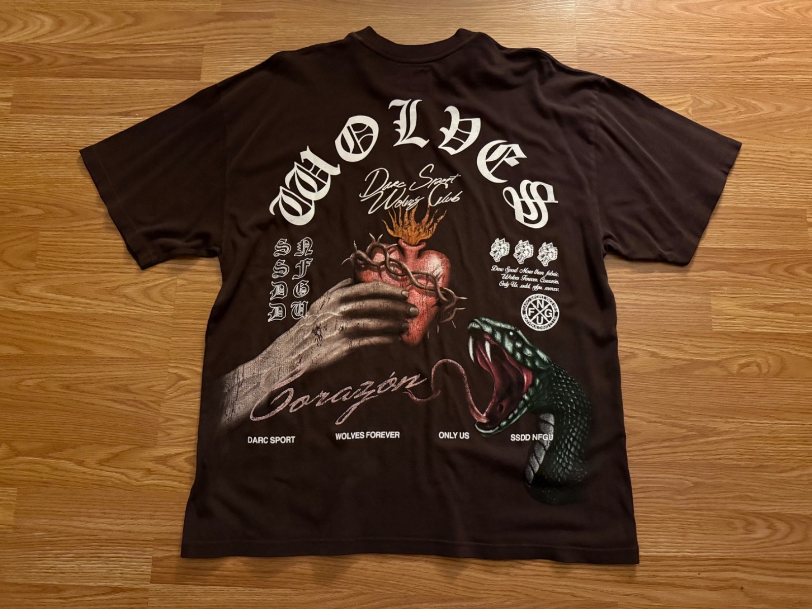 Darc Sport Corazon “Premium Vintage” Oversized Tee In Black Size XL
