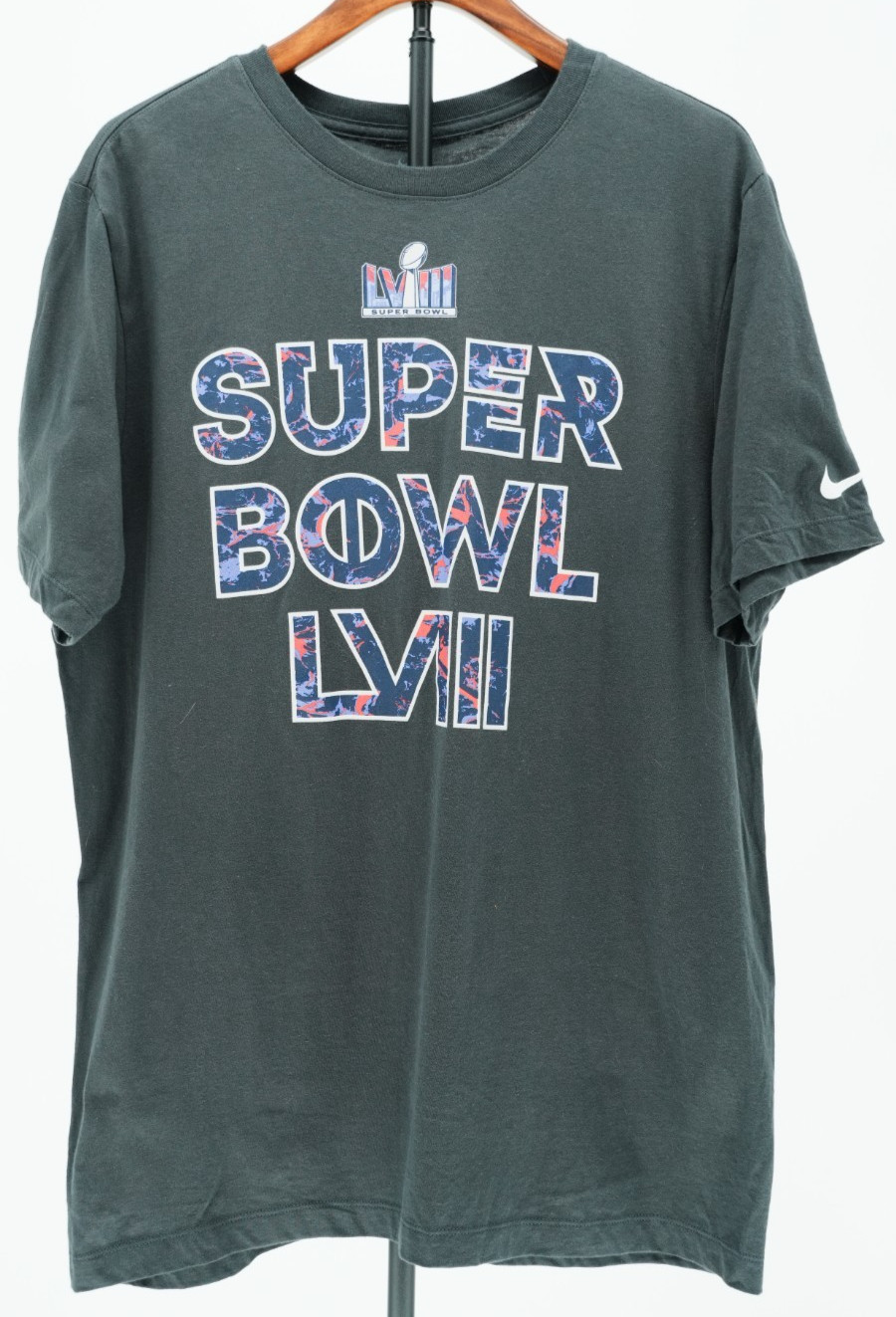 Nike Super Bowl LVII Men’s Large Charcoal Dark Gray Floral Graphic T-Shirt L NFL