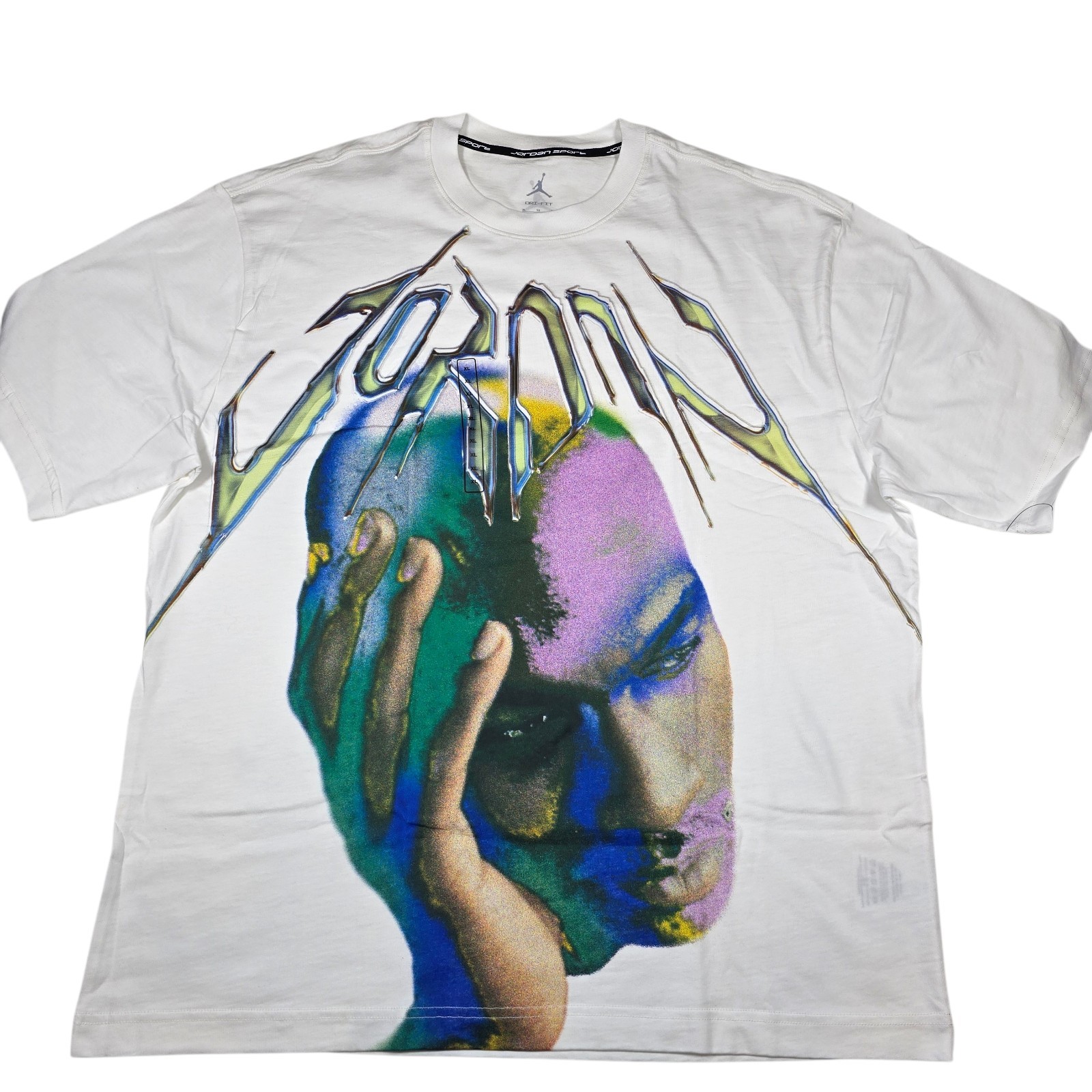 NWT Nike Air Jordan Sport Dri-Fit White Jordan Graphic T-Shirt, Men’s Size XL