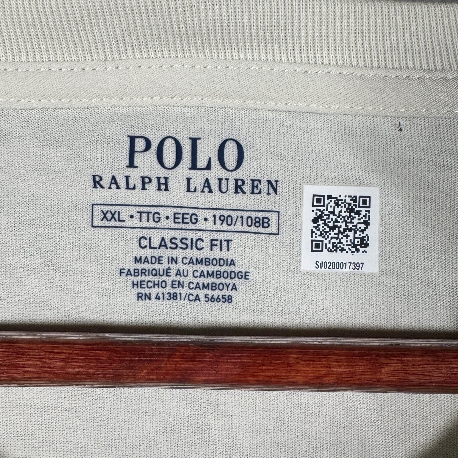 Polo Ralph Lauren T-Shirt Mens XXL Cream Classic Fit Pony Logo Cotton $55