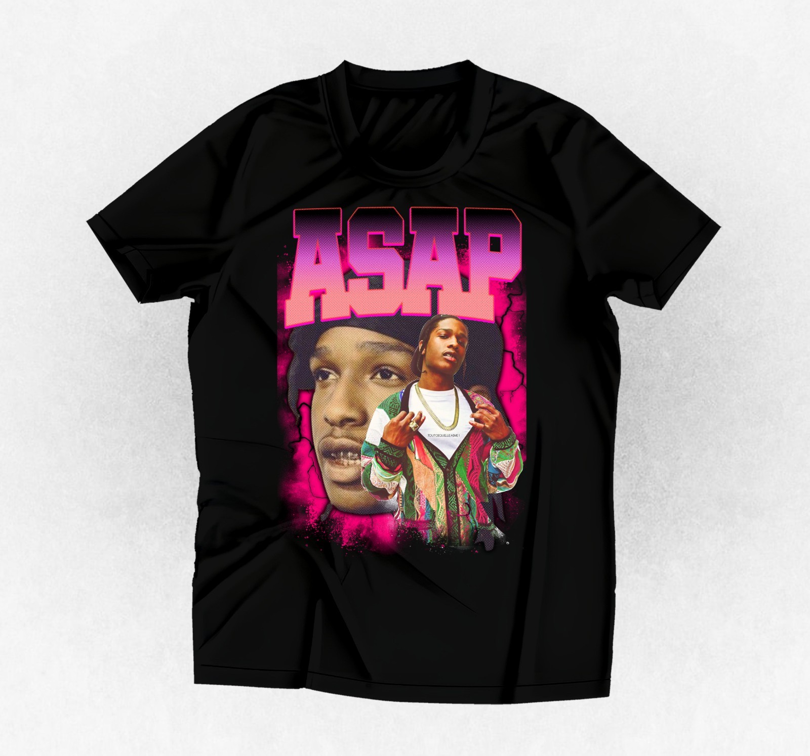 Rapper ASAP Rocky graphic t-shirt black or any color and size you choose