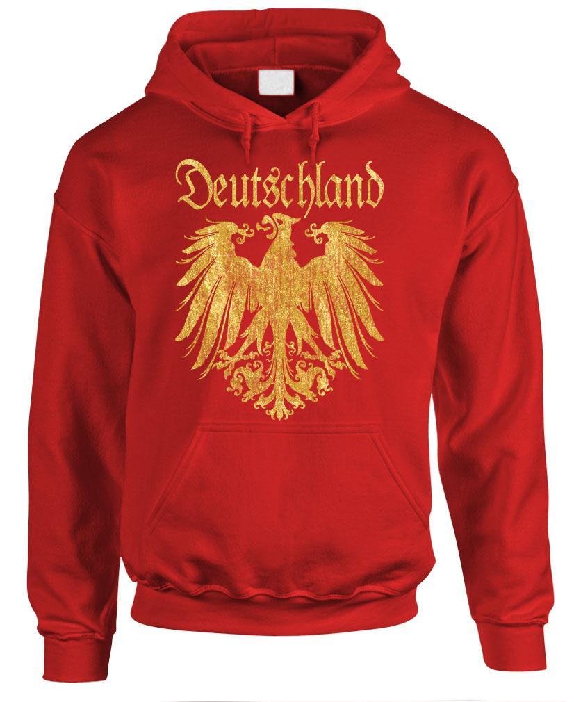 DEUTSCHLAND METALLIC Gold – German Eagle – Fleece Pullover Hoodie