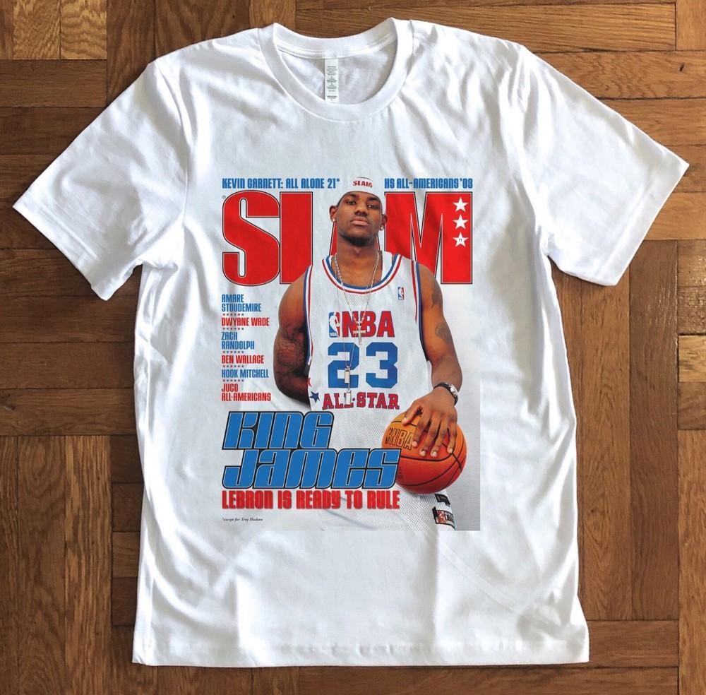 LeBron James SLAM Magazine Graphic Unisex T-Shirt NBA Fan Tee