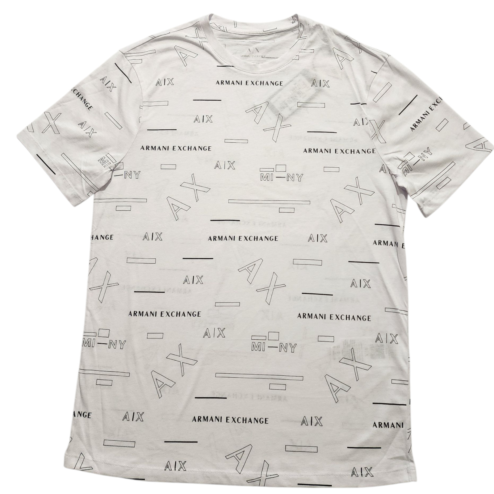 Armani Exchange Men’s T-Shirt Short Sleeve Graphic Print AX Logo White XS