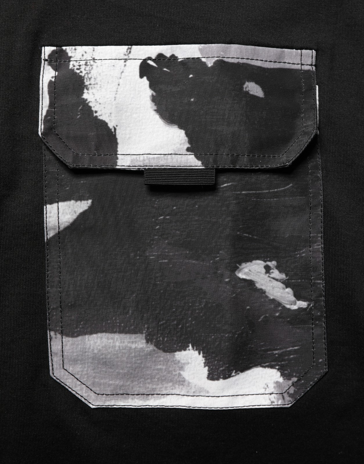DOLCE & GABBANA T-shirt Black Camouflage Pocket Oversized Men Cotton IT48/US38/M