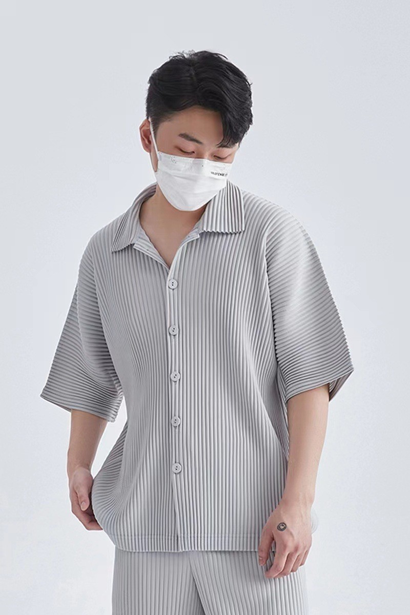 HOMME PLISSE Pleats Casual ISSEY MIYAKE T-Shirt Size 1.2.3.4
