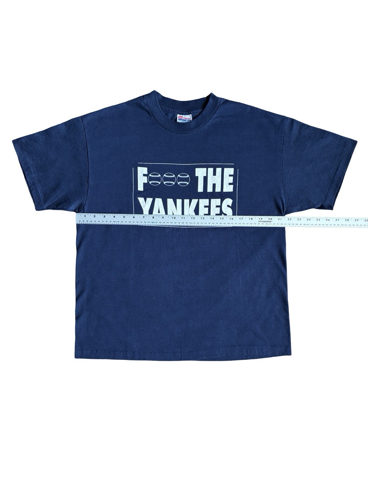 Vintage 90’s F*** The Yankees Graphic Short Sleeved Single Stitch T-Shirt Size L