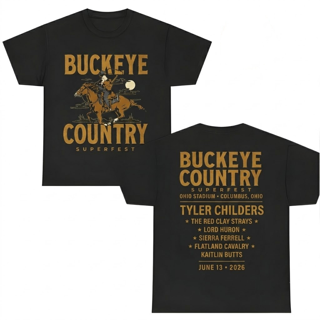 Buckeye Country Superfest 2026 Columbus Ohio Cowboy T-Shirt CB0522