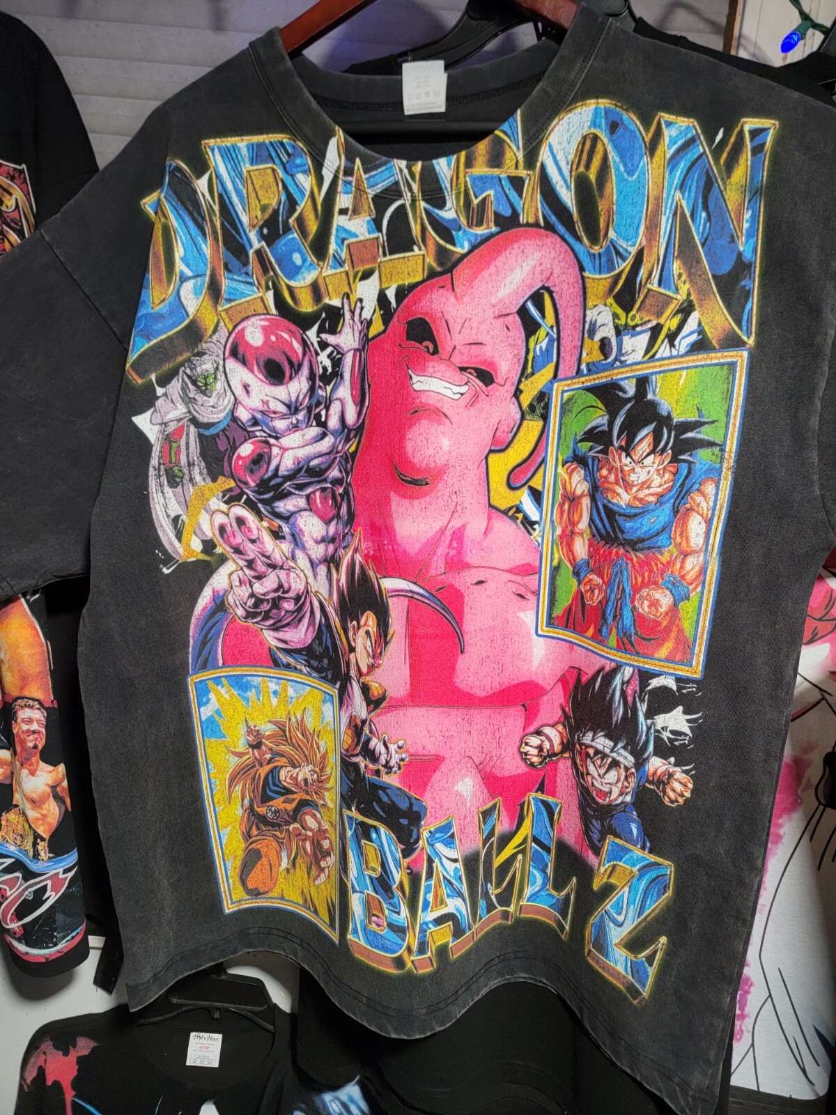 DRAGON BALL Z ON A SHAKA HEAVYWEIGHT GARMET DYED T SHIRT “MODERN”