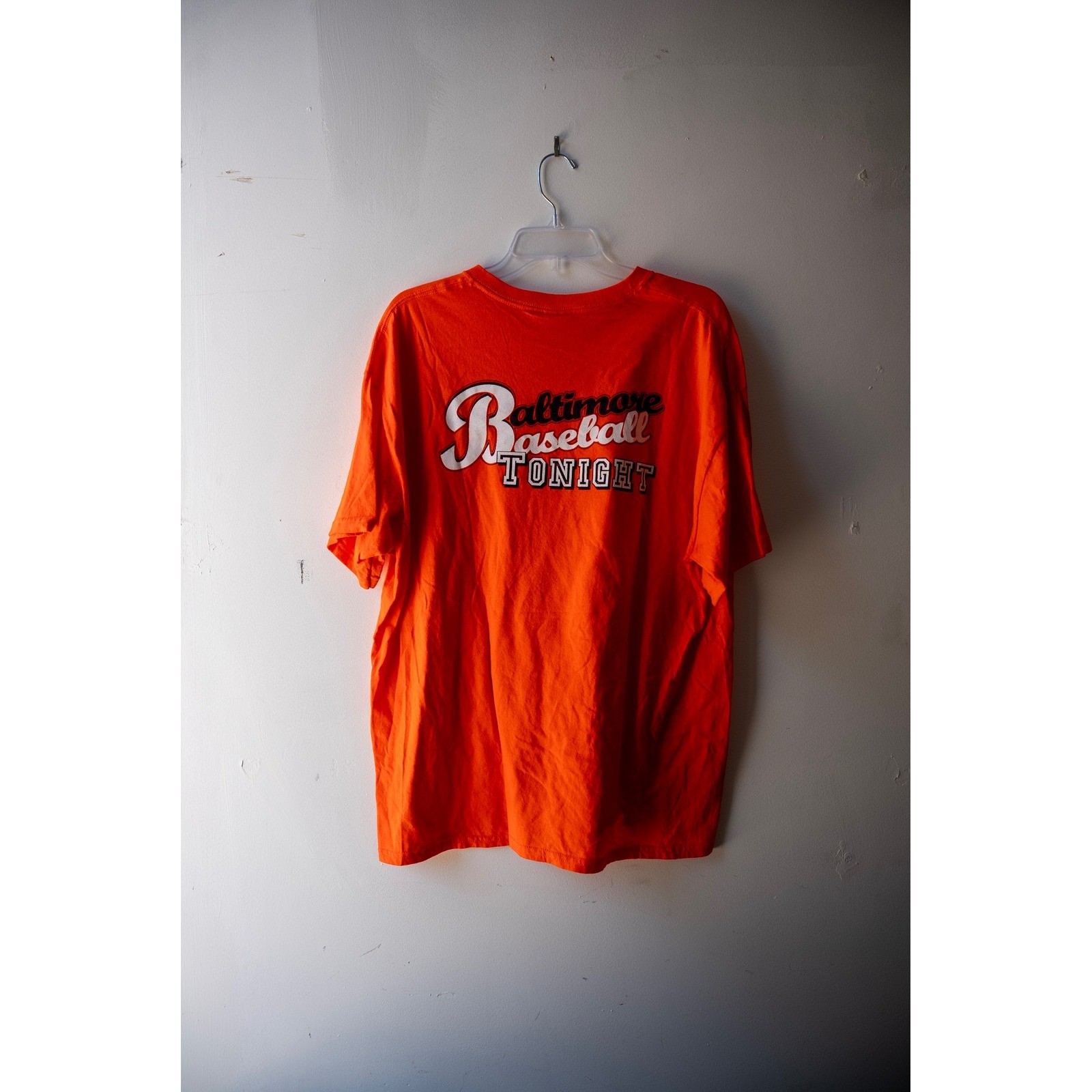 Baltimore Baseball 2011 Opening Day Shirt Mens XL Orange 105.7 The Fan Radio Tee