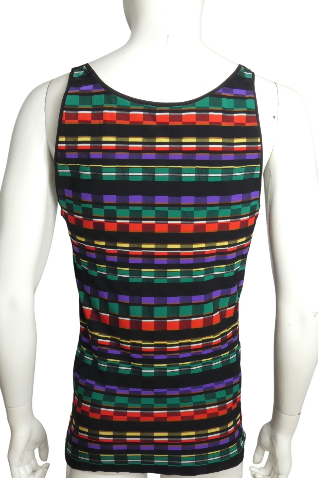 PIERRE CARDIN – 2007 Cotton Stripe Knit Tank, Size Large