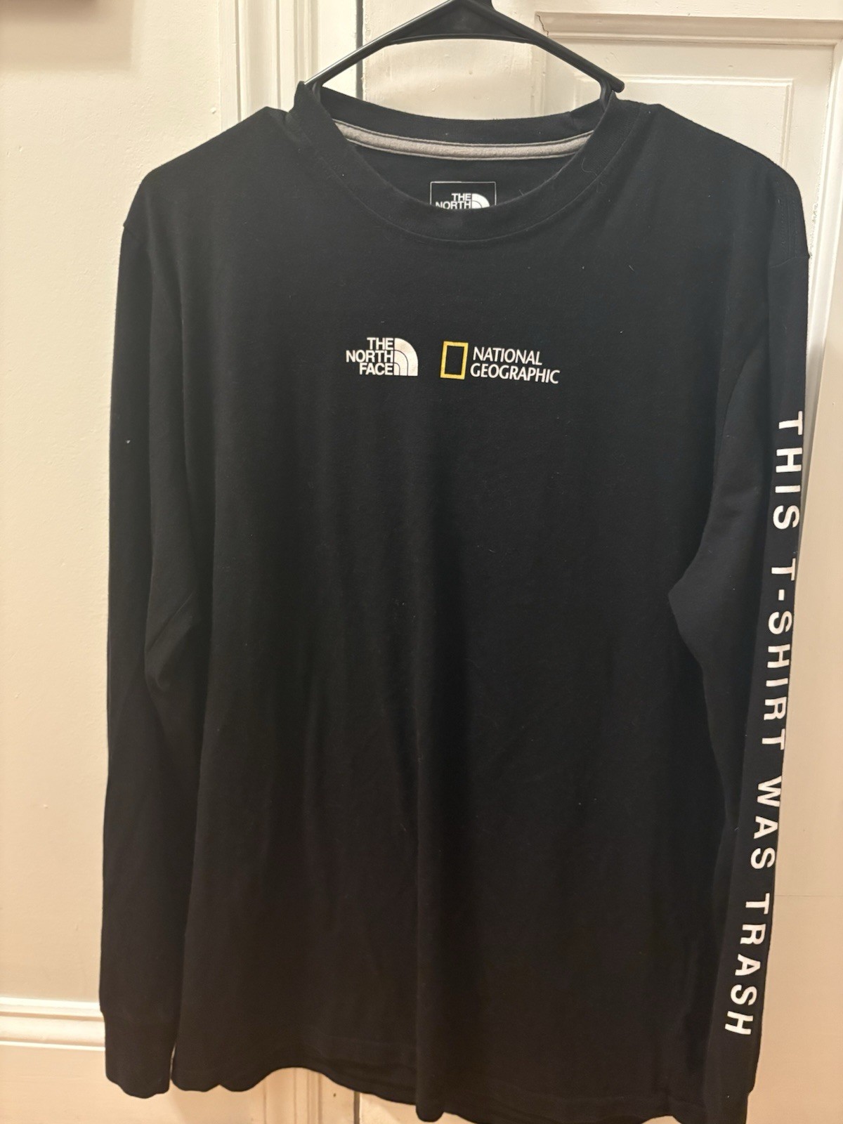 The North Face Men’s Long Sleeve T-Shirt TNF Black/White Sz L New w/Tag