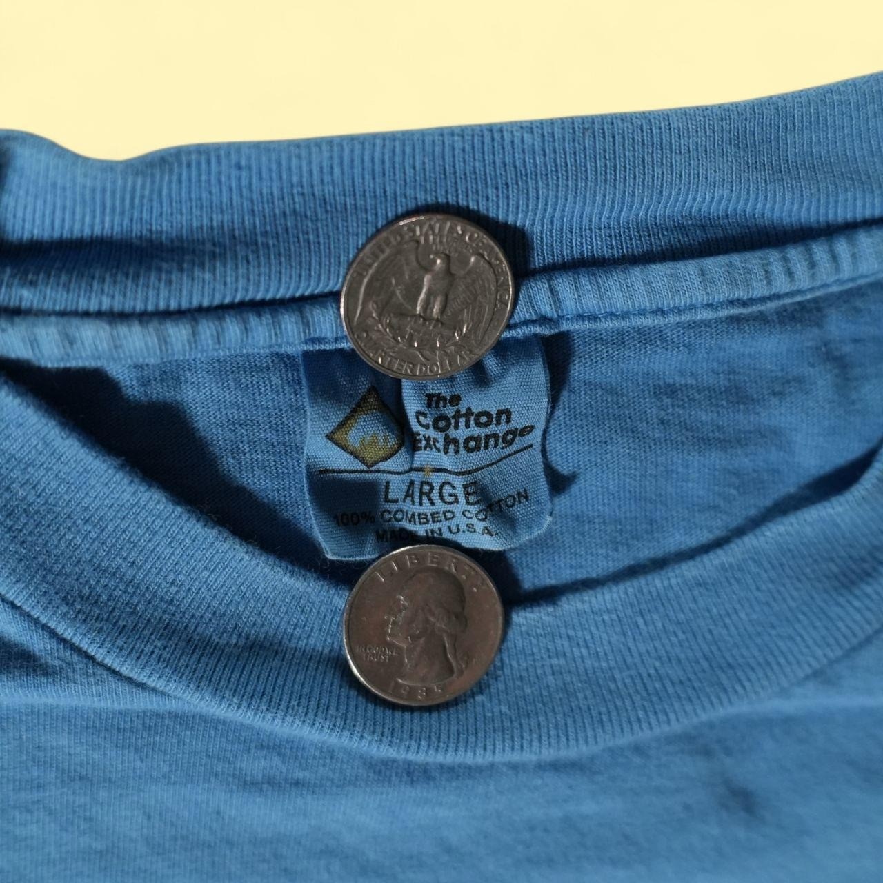 VTG 90s The Cotton Exchange Bald Head Island T-Shirt Mens Large Blue Good USA