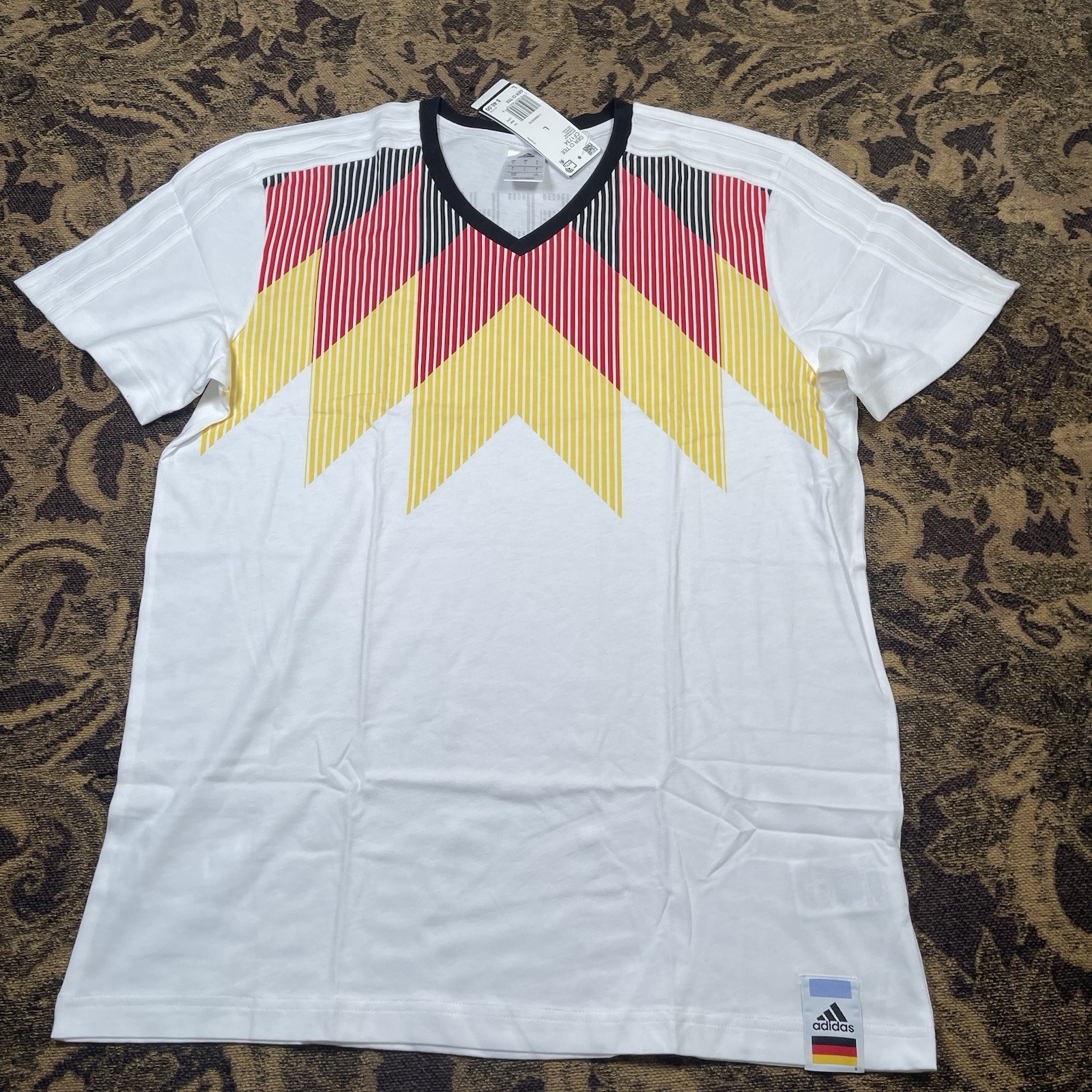 Mens Adidas Germany Retro Soccer Tee Shirt Size Large New