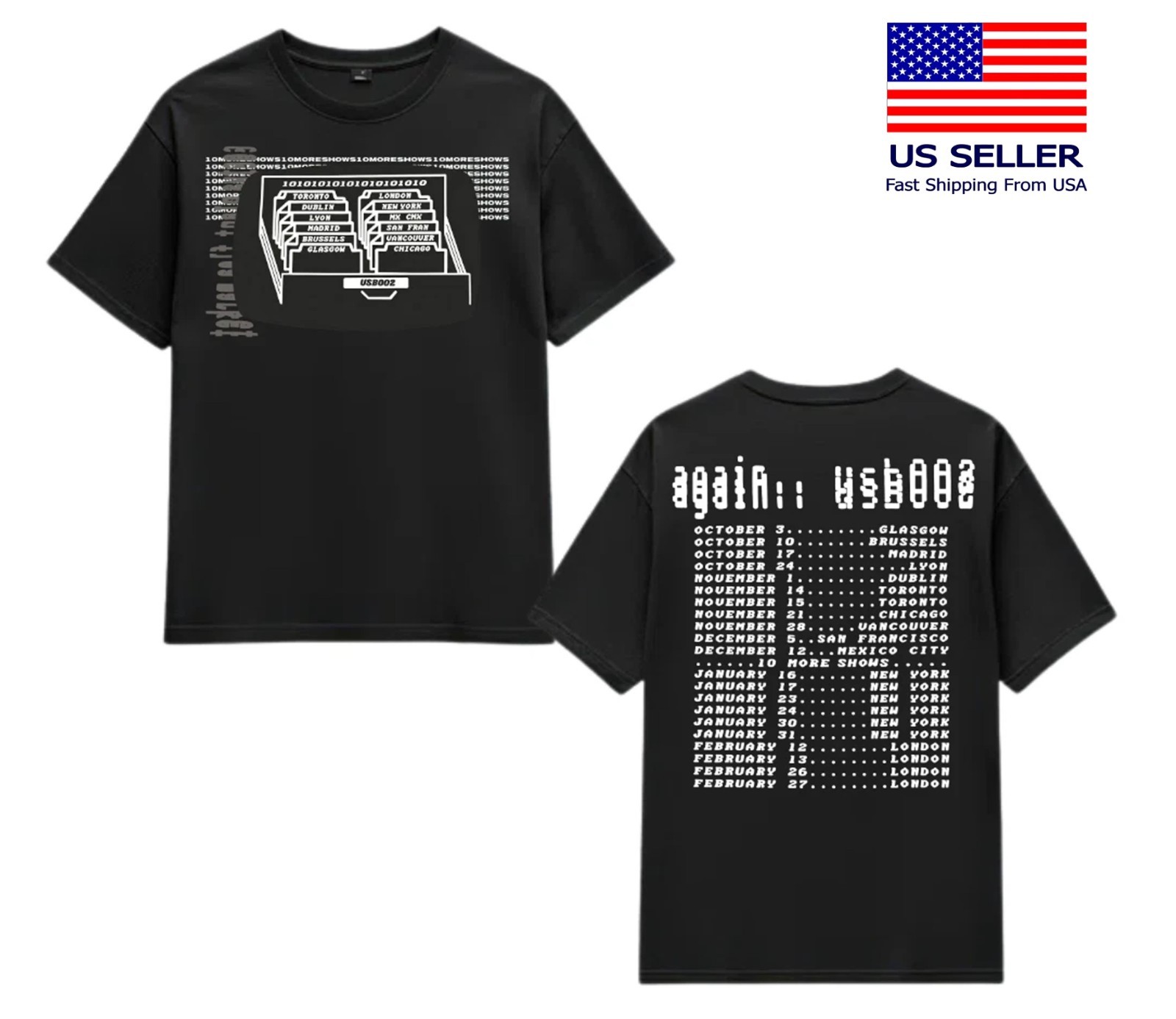 Fred Again “USB 002” 2026 Tour New York 26 Merch T-Shirt