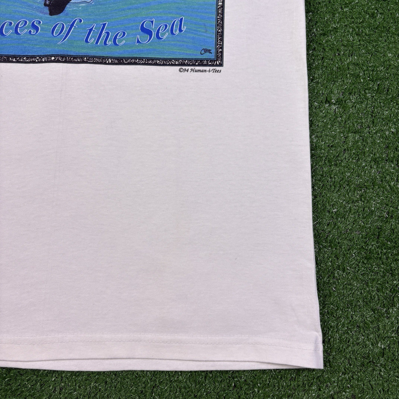 Vintage 1994 Voices of the Sea Wildlife Orca Killer Whale 90s Shirt Adult Small