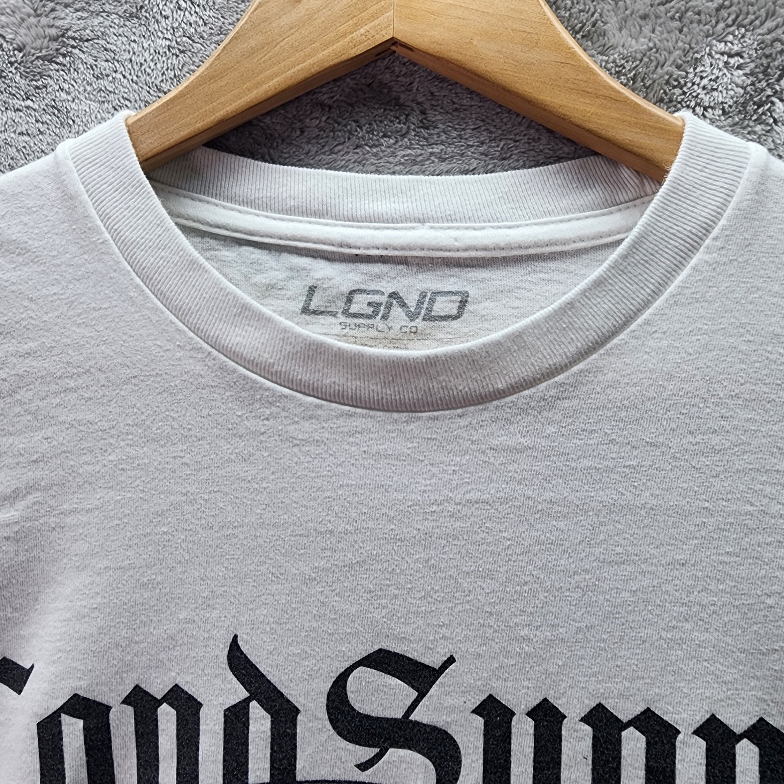 LGND Supply Co Graphic T Shirt Mens Medium White Streetwear Car SUV Print