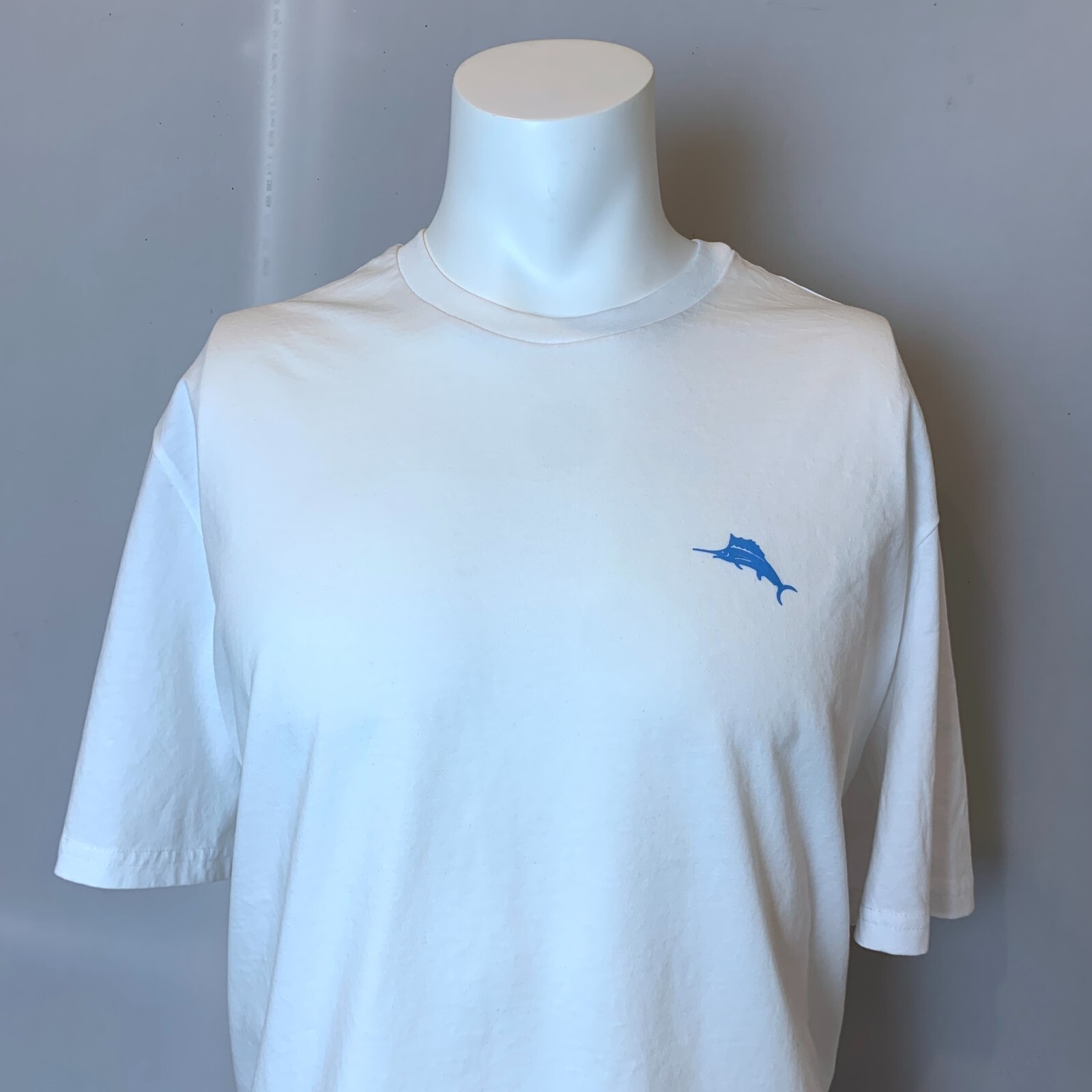 Tommy Bahama Shirt Mens 2XL 3XL White Short Sleeve Beach Dock Graphic T-Shirt