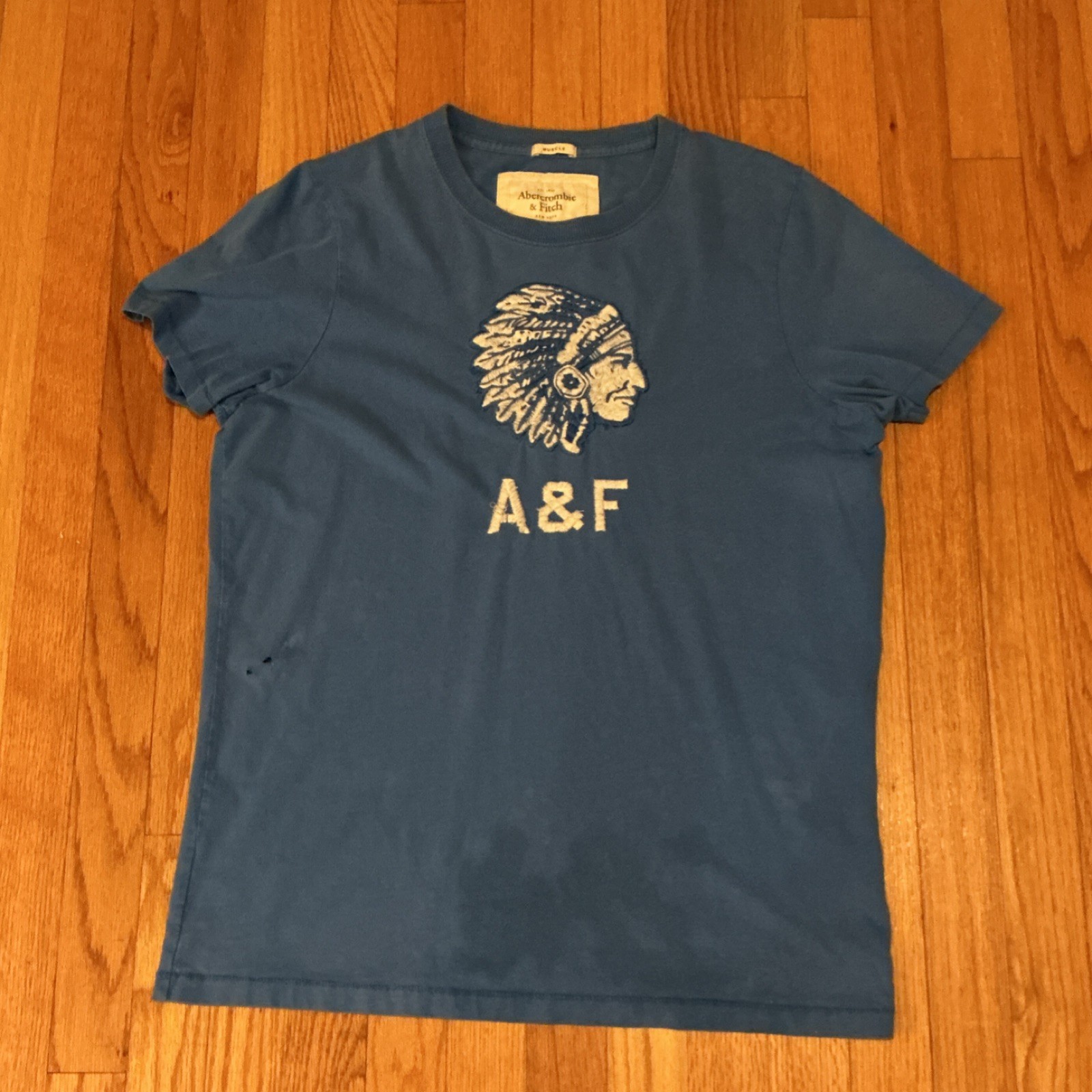 VTG single stitch Abercrombie & Fitch Embroidered t-shirt size XXL