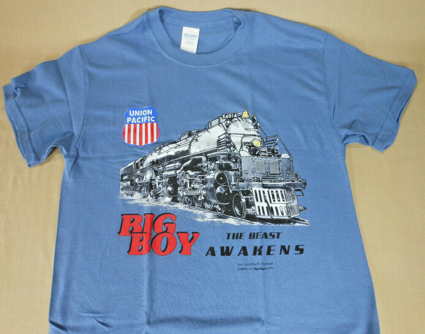Union Pacific Big Boy 4014 Blue Tee Youth and Adult