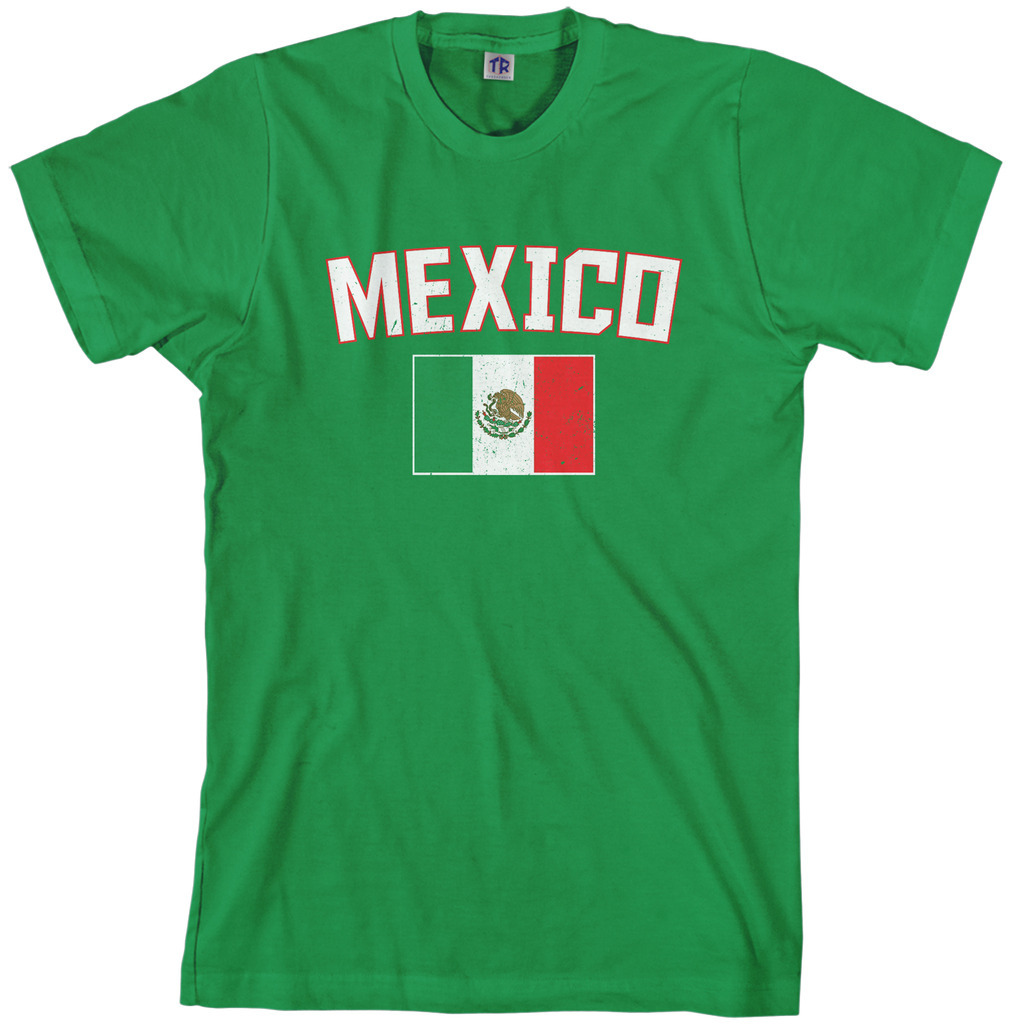 Threadrock Men’s Mexico Flag T-shirt Mexican National Team