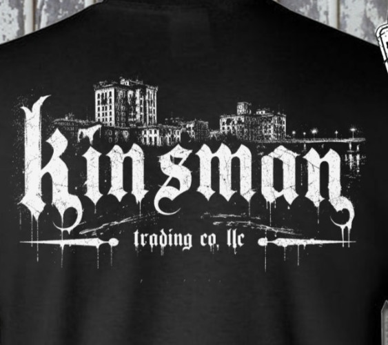 Kinsman Trading Co. LLC Saginaw City Logo 2-Sided T-Shirt Michigan