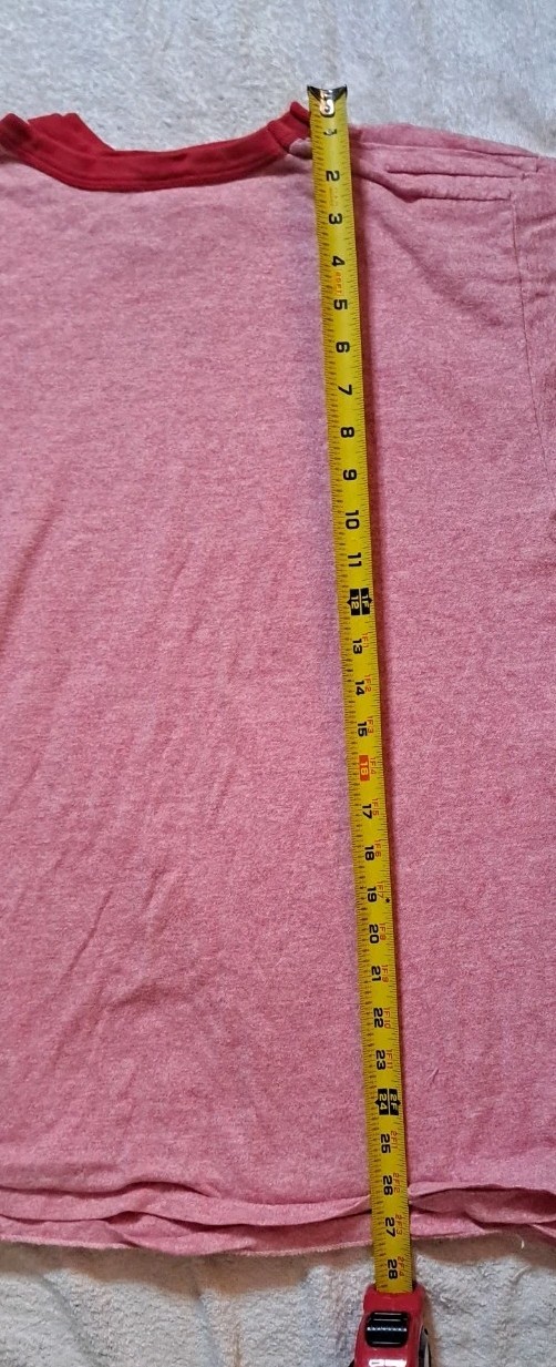 3 Vintage 80s 70s Russell Athletic Ringer Heather Red Tri Blend Large