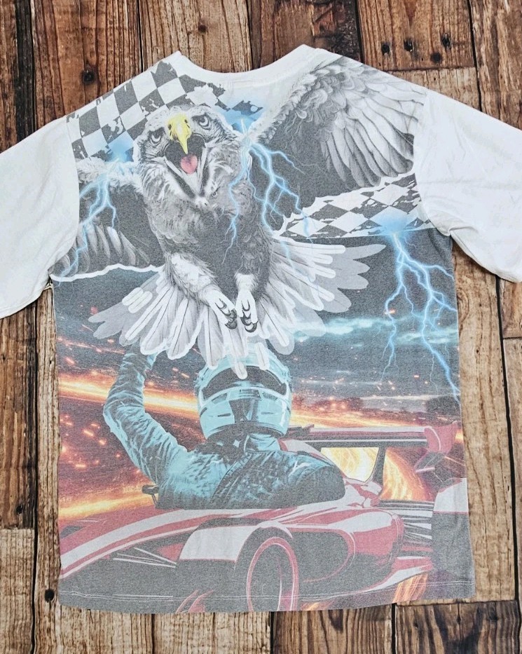 Recycled Threads California Speed Racing T Shirt M Front Back Graphic NWT Eagle