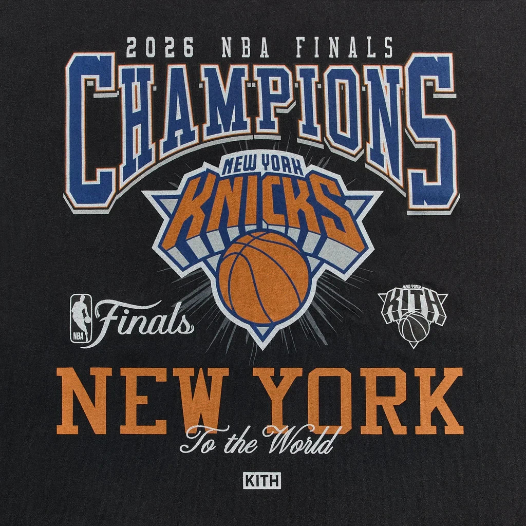 Kith for the New York Knicks 2026 Champions Tee Black – Size XL PRE-SALE