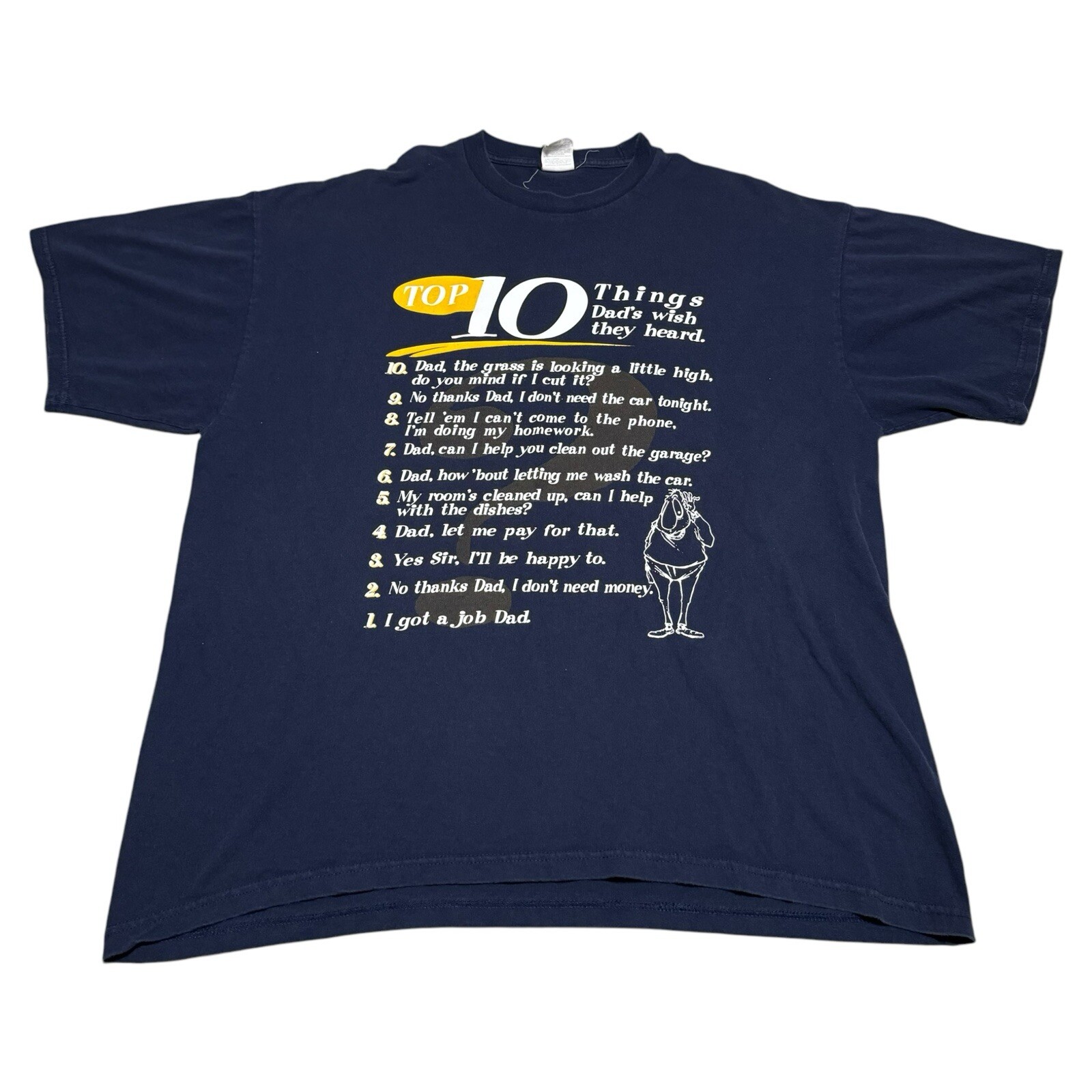 Vintage 2000s TSI 10 Things Dad’s Wish They Heard Quote Comedy Shirt Adult XL