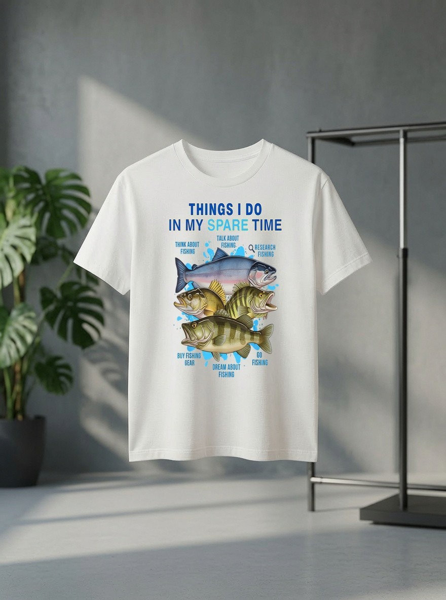 Outdoor Hobby Fishing Lover Design Realistic Fish for Women T Shirt