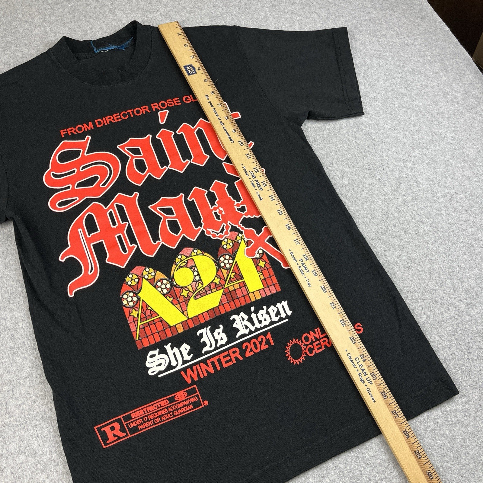 A24 x Online Ceramics Saint Maud T Shirt Small Stained Glass Tee Sold Out Rare