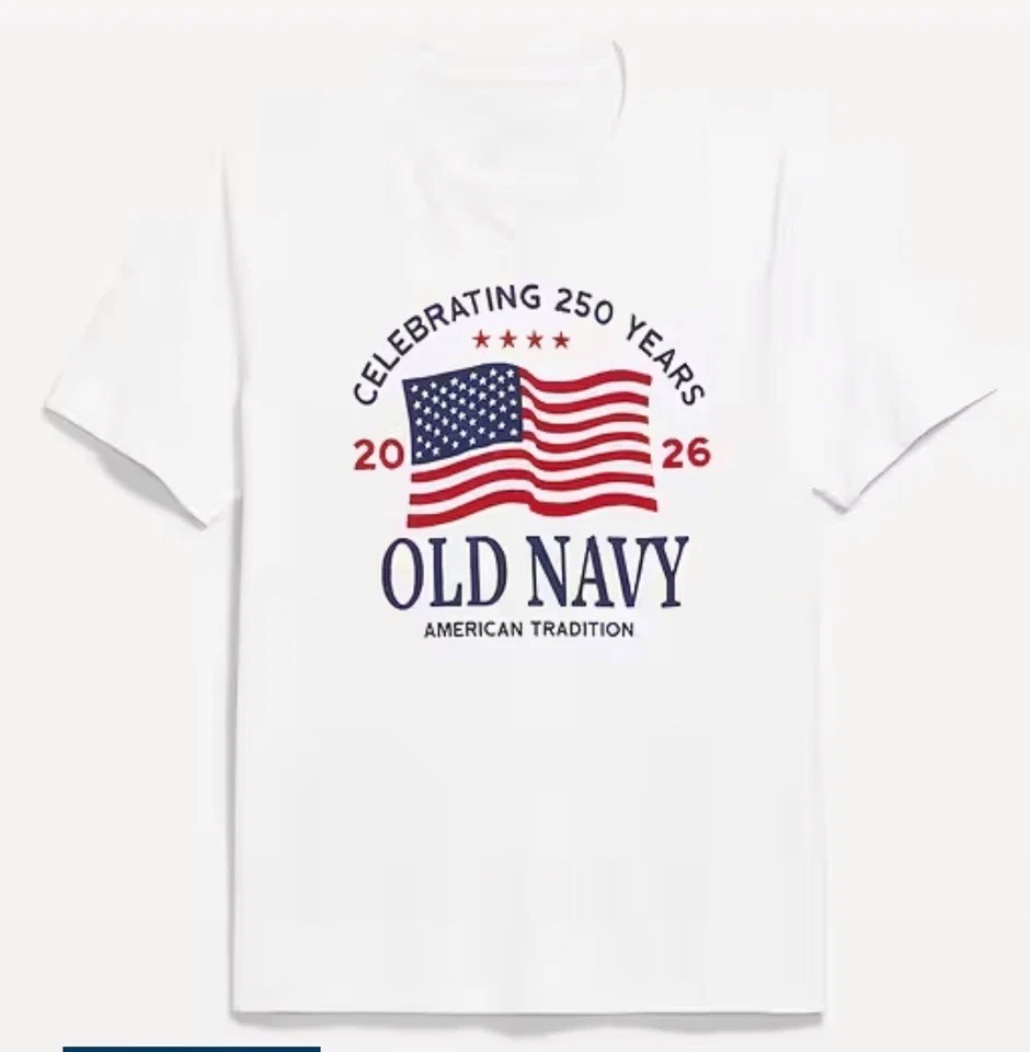 OLD NAVY US Flag 2026 RED, NAVY, 250th Anniversary T-SHIRT ALL SIZE