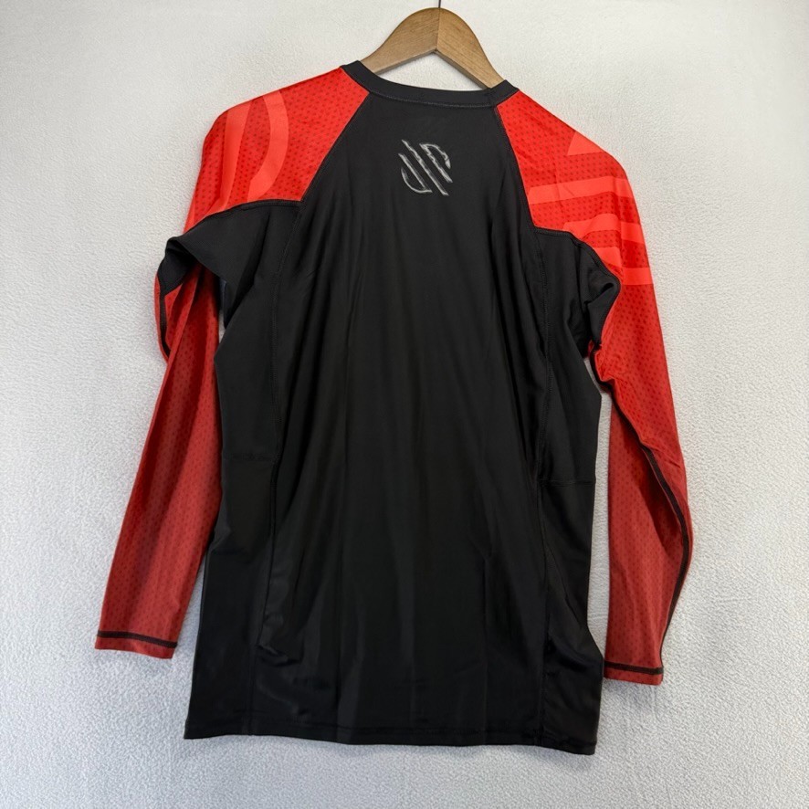Sanabul Rash Guard Shirt Men’s Medium Black Red Compression Jiu Jitsu MMA Fight