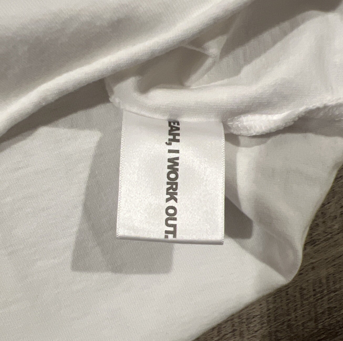 Y,IWO (Yeah, I Work Out) Gym Muscle T Shirt Mens Size 2 White Raw Edge – NWOT