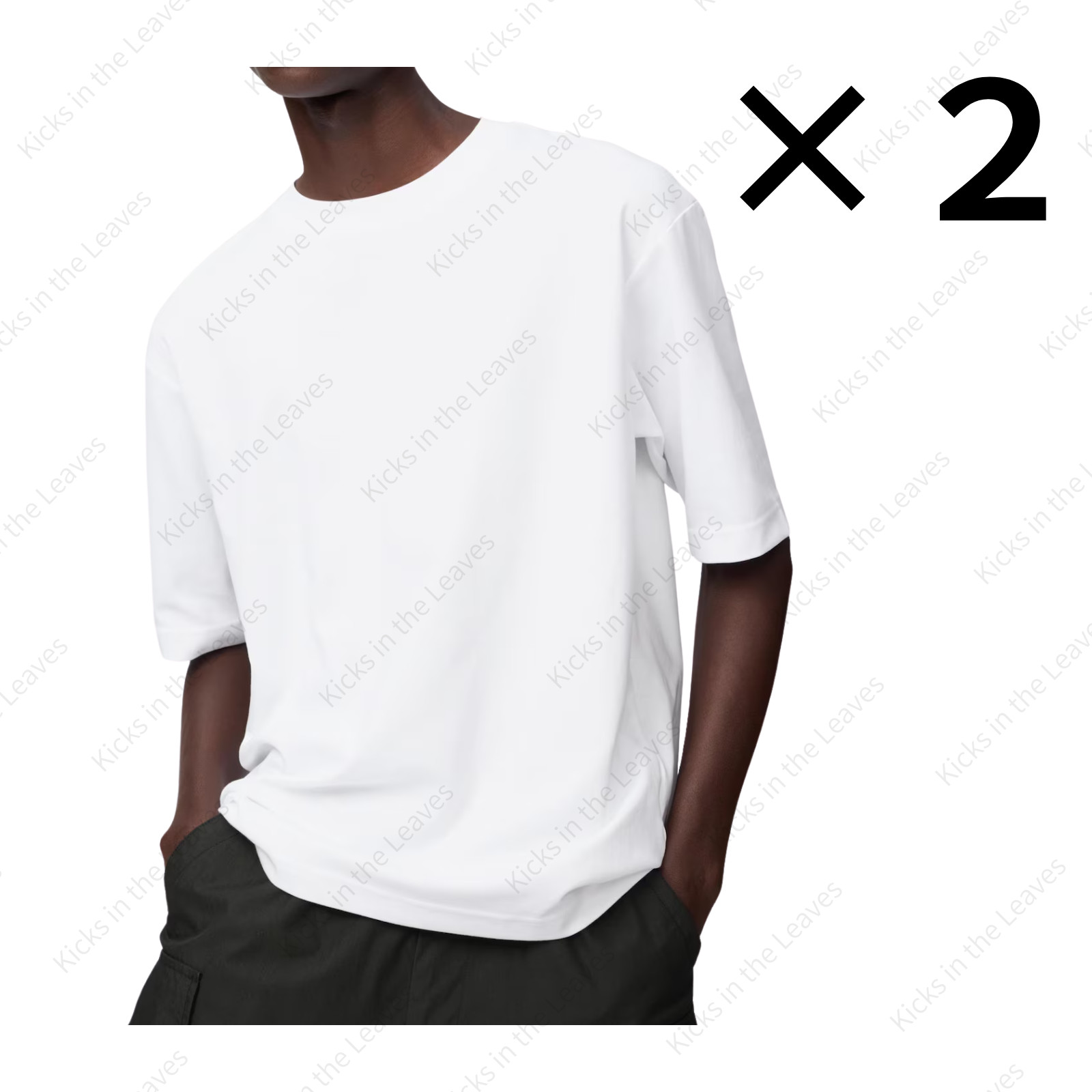[2PCS SAME COLOR] UNIQLO U AIRism Cotton Oversized T-Shirt Half-Sleeve Japan NWT